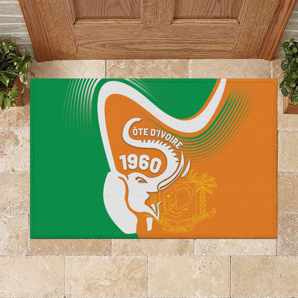 Ivory Coast 1960 Rubber Doormat Happy Independence Day