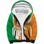 Personalized Ivory Coast 1960 Sherpa Hoodie Happy Independence Day