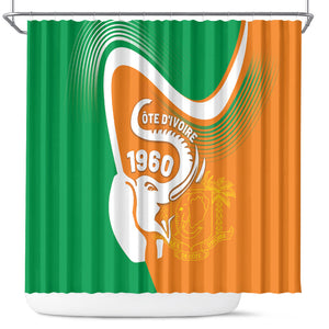 Ivory Coast 1960 Shower Curtain Happy Independence Day