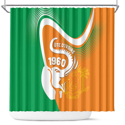 Ivory Coast 1960 Shower Curtain Happy Independence Day