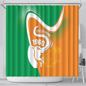 Ivory Coast 1960 Shower Curtain Happy Independence Day