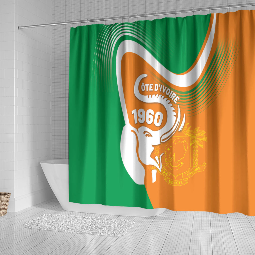 Ivory Coast 1960 Shower Curtain Happy Independence Day