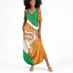 Personalized Ivory Coast 1960 Summer Maxi Dress Happy Independence Day