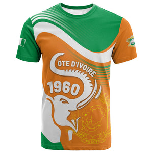 Personalized Ivory Coast 1960 T shirt Happy Independence Day
