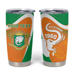Personalized Ivory Coast 1960 Tumbler Cup Happy Independence Day
