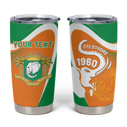 Personalized Ivory Coast 1960 Tumbler Cup Happy Independence Day