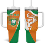 Personalized Ivory Coast 1960 Tumbler With Handle Happy Independence Day