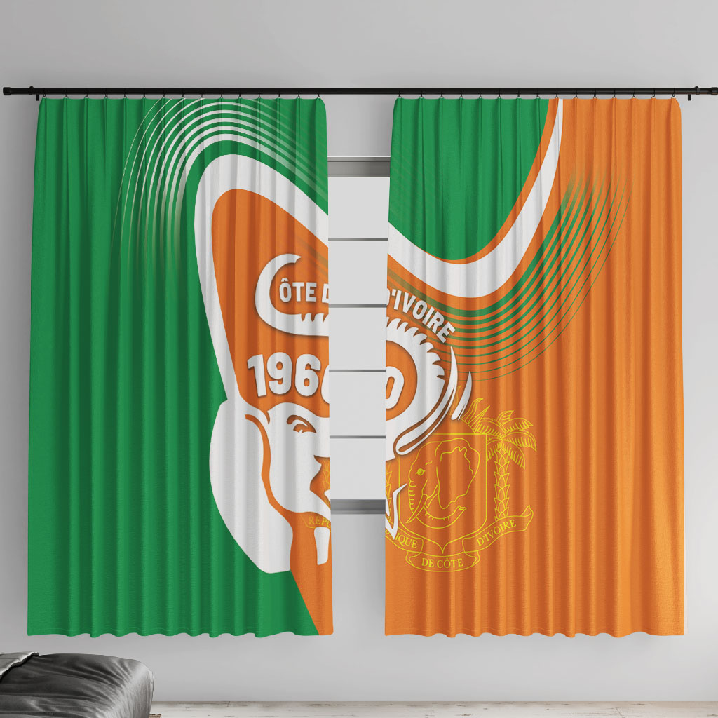 Ivory Coast 1960 Window Curtain Happy Independence Day