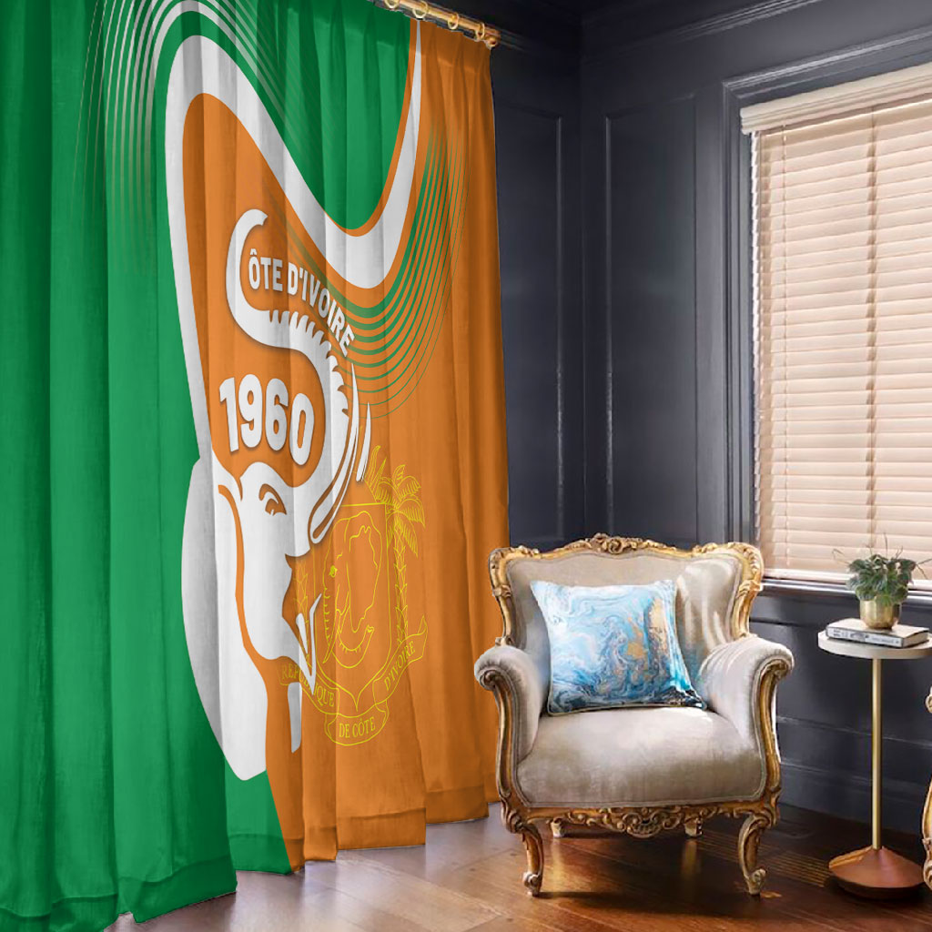 Ivory Coast 1960 Window Curtain Happy Independence Day