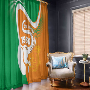 Ivory Coast 1960 Window Curtain Happy Independence Day