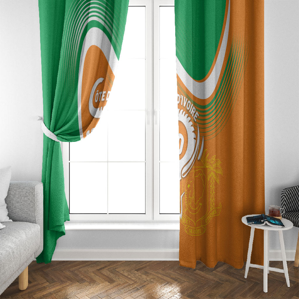 Ivory Coast 1960 Window Curtain Happy Independence Day