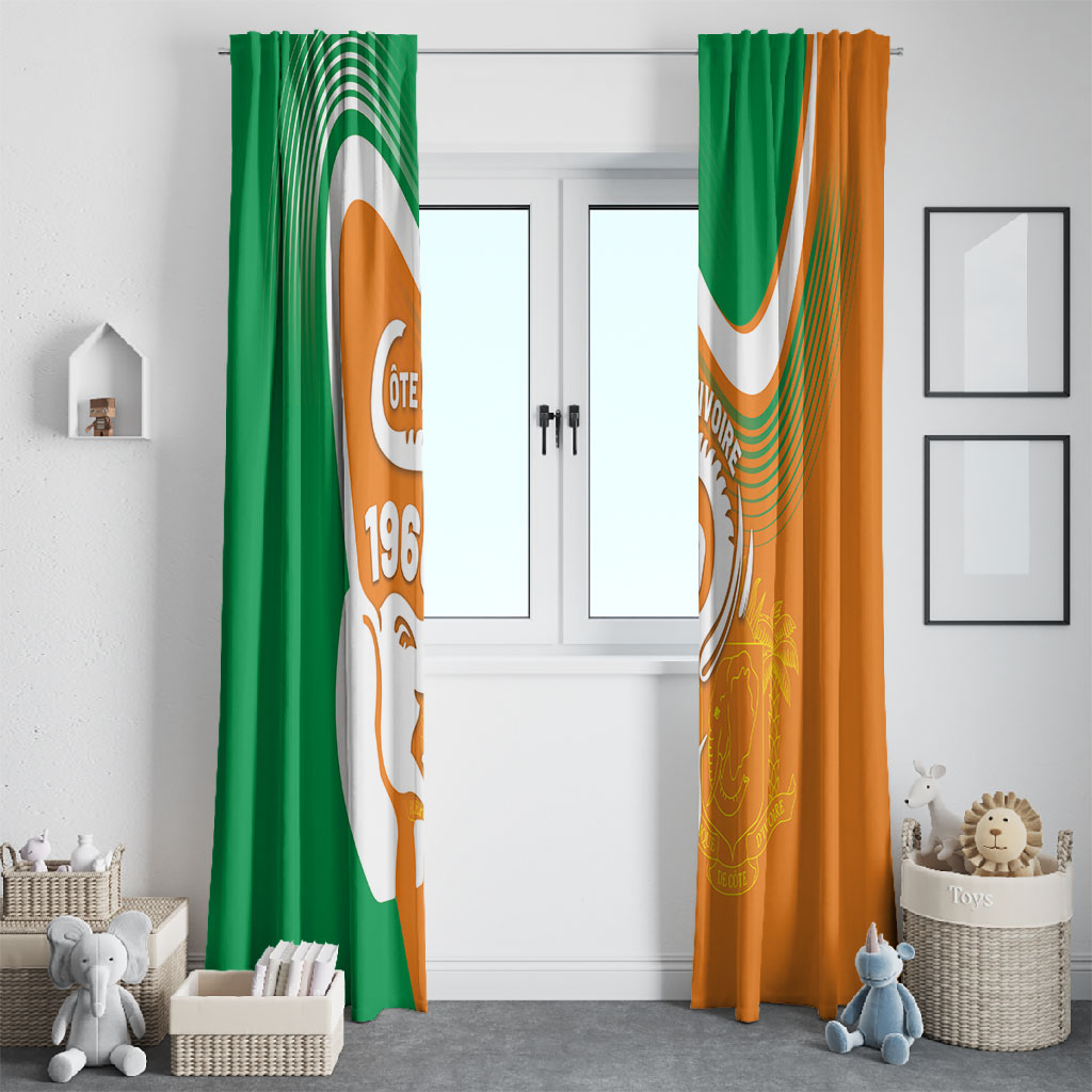 Ivory Coast 1960 Window Curtain Happy Independence Day