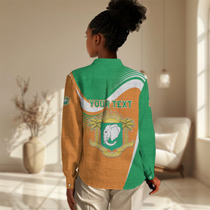Personalized Ivory Coast 1960 Women Casual Shirt Happy Independence Day