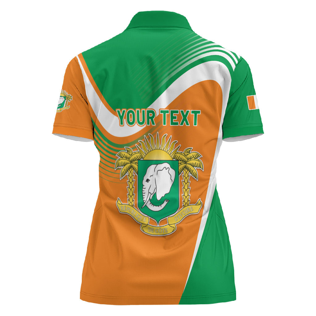 Personalized Ivory Coast 1960 Women Polo Shirt Happy Independence Day