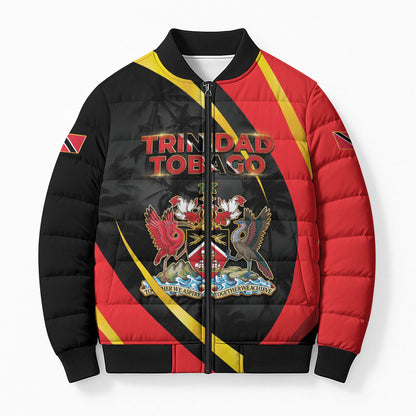 Trinidad And Tobago Independence Day Bomber Puffer Jacket Two Islands One Nation Endless Pride