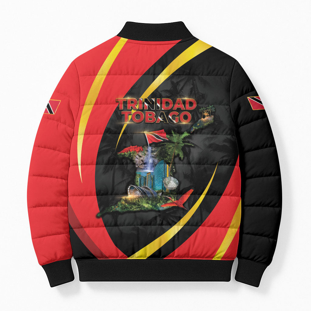 Trinidad And Tobago Independence Day Bomber Puffer Jacket Two Islands One Nation Endless Pride