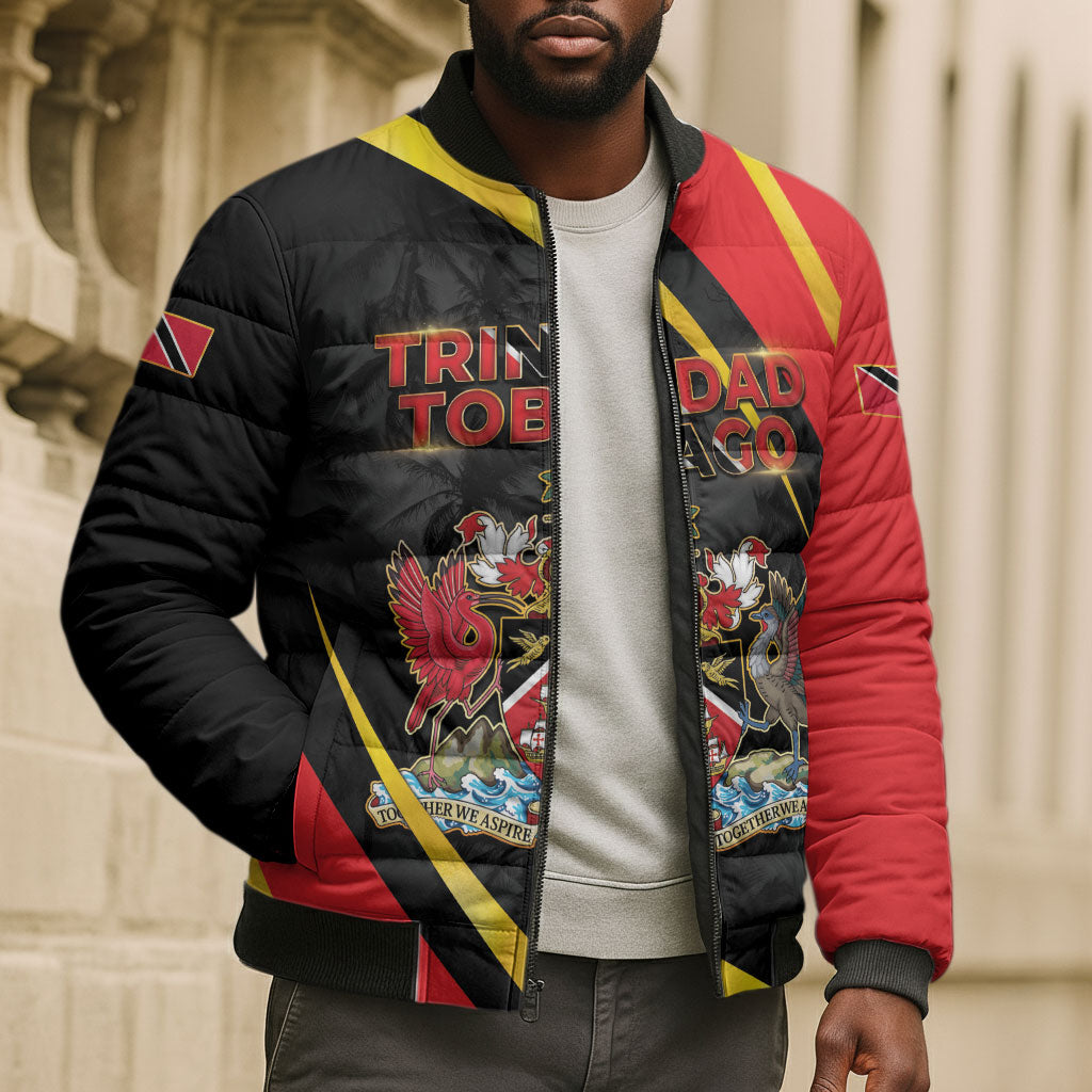 Trinidad And Tobago Independence Day Bomber Puffer Jacket Two Islands One Nation Endless Pride