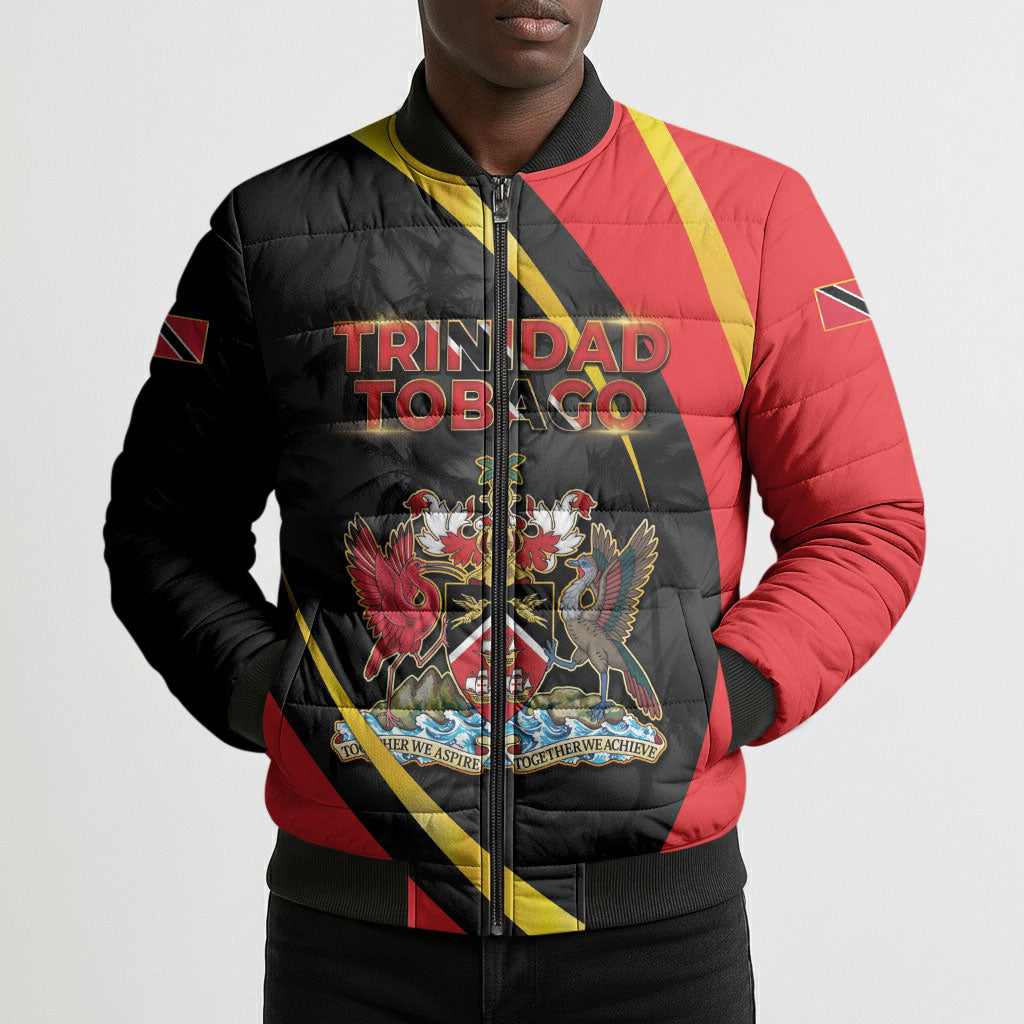 Trinidad And Tobago Independence Day Bomber Puffer Jacket Two Islands One Nation Endless Pride