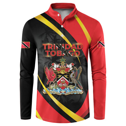 Trinidad And Tobago Independence Day Button Sweatshirt Two Islands One Nation Endless Pride