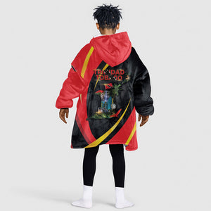 Trinidad And Tobago Independence Day Kid Wearable Blanket Hoodie Two Islands One Nation Endless Pride