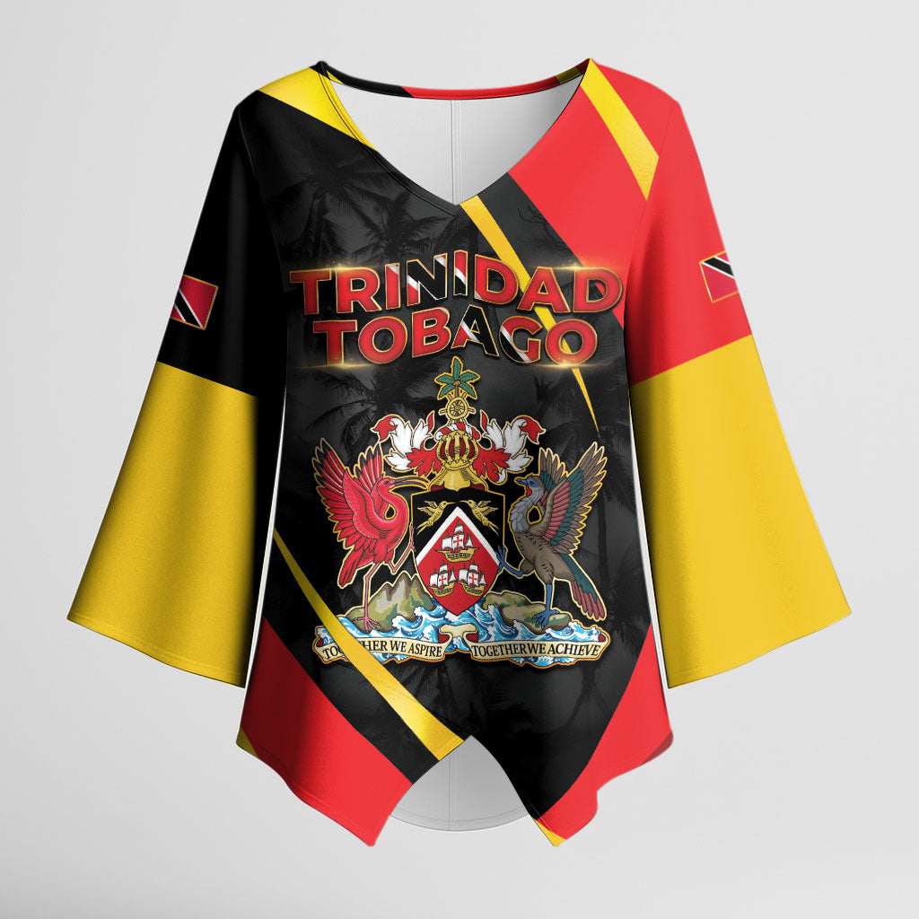 Trinidad And Tobago Independence Day Kimono Sleeve Blouse Two Islands One Nation Endless Pride