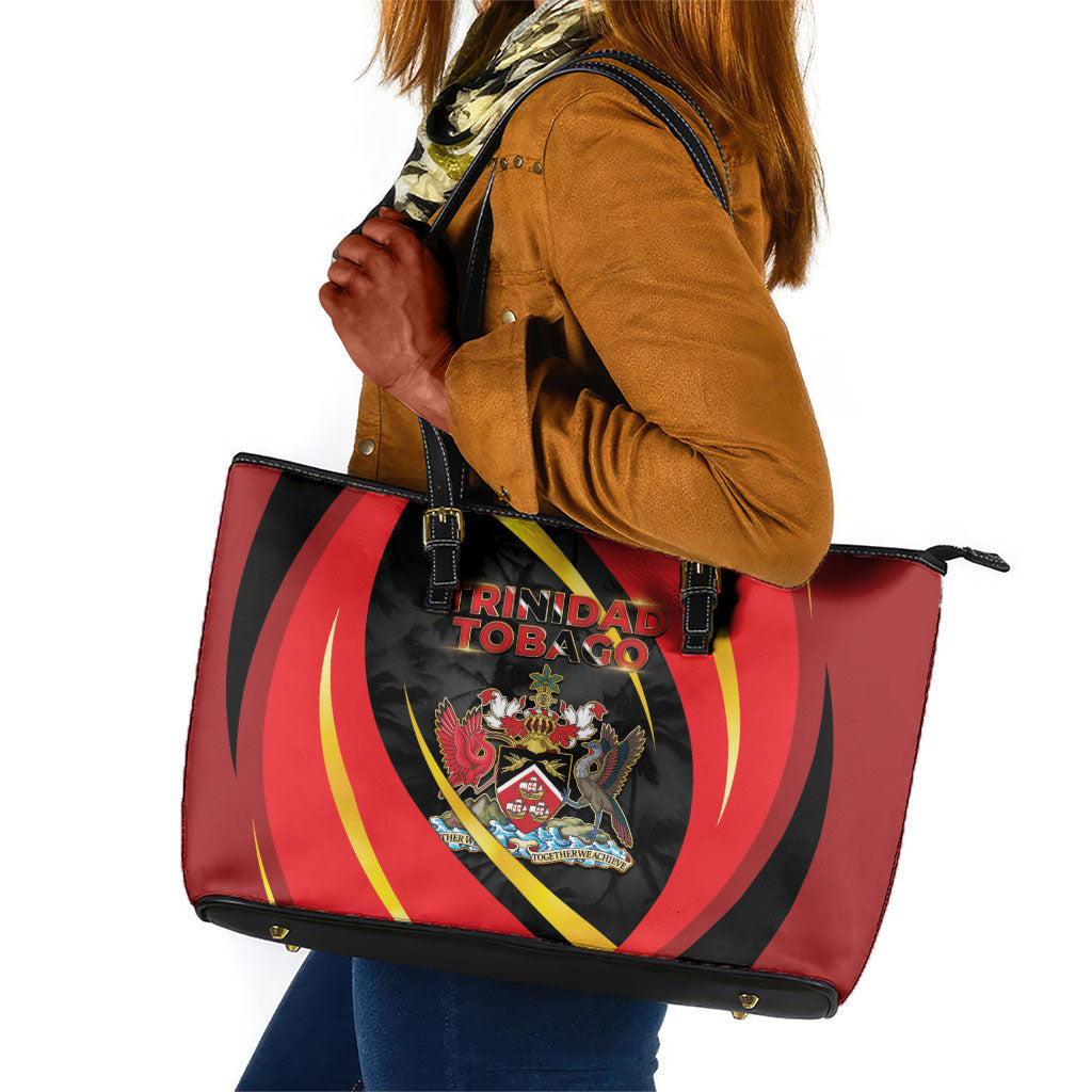 Trinidad And Tobago Independence Day Leather Tote Bag Two Islands One Nation Endless Pride