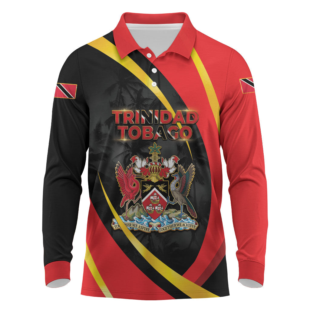 Trinidad And Tobago Independence Day Long Sleeve Polo Shirt Two Islands One Nation Endless Pride