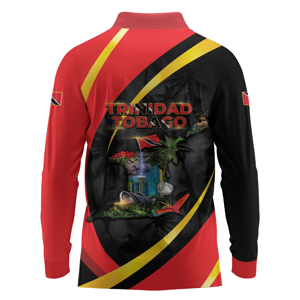 Trinidad And Tobago Independence Day Long Sleeve Polo Shirt Two Islands One Nation Endless Pride