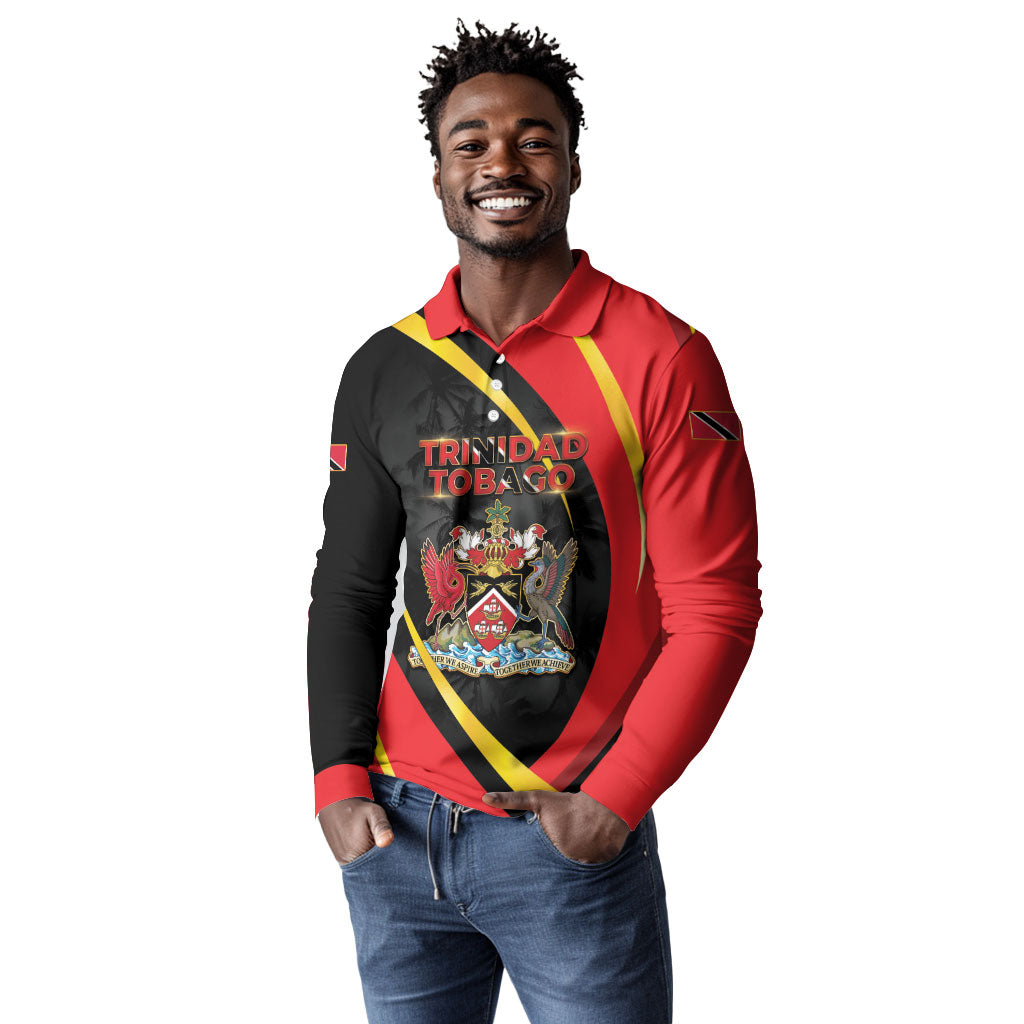 Trinidad And Tobago Independence Day Long Sleeve Polo Shirt Two Islands One Nation Endless Pride
