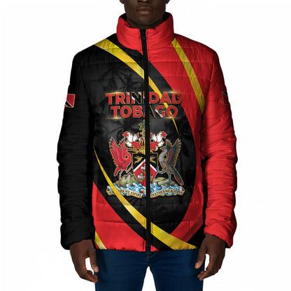 Trinidad And Tobago Independence Day Padded Jacket Two Islands One Nation Endless Pride