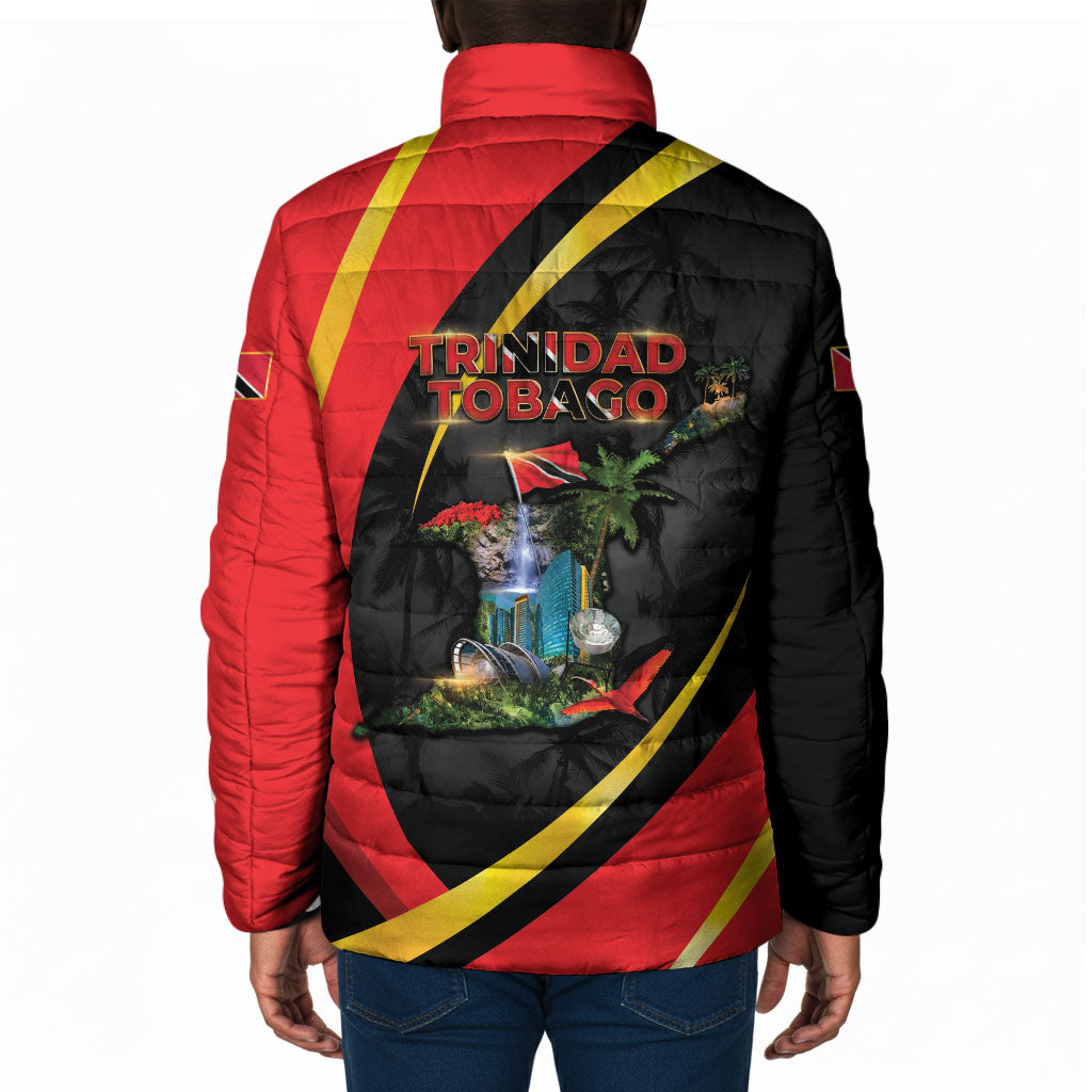 Trinidad And Tobago Independence Day Padded Jacket Two Islands One Nation Endless Pride
