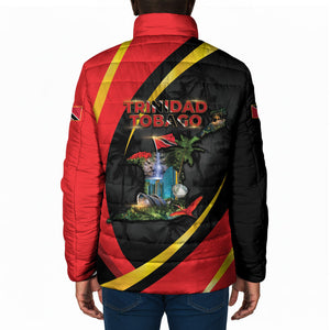 Trinidad And Tobago Independence Day Padded Jacket Two Islands One Nation Endless Pride