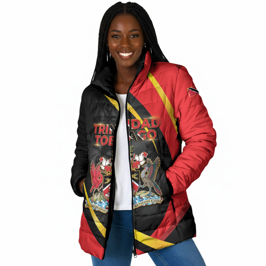 Trinidad And Tobago Independence Day Padded Jacket Two Islands One Nation Endless Pride