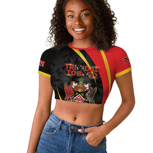 Trinidad And Tobago Independence Day Raglan Cropped T shirt Two Islands One Nation Endless Pride