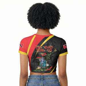 Trinidad And Tobago Independence Day Raglan Cropped T shirt Two Islands One Nation Endless Pride