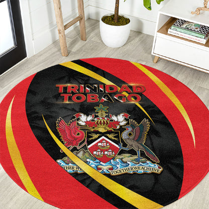 Trinidad And Tobago Independence Day Round Carpet Two Islands One Nation Endless Pride