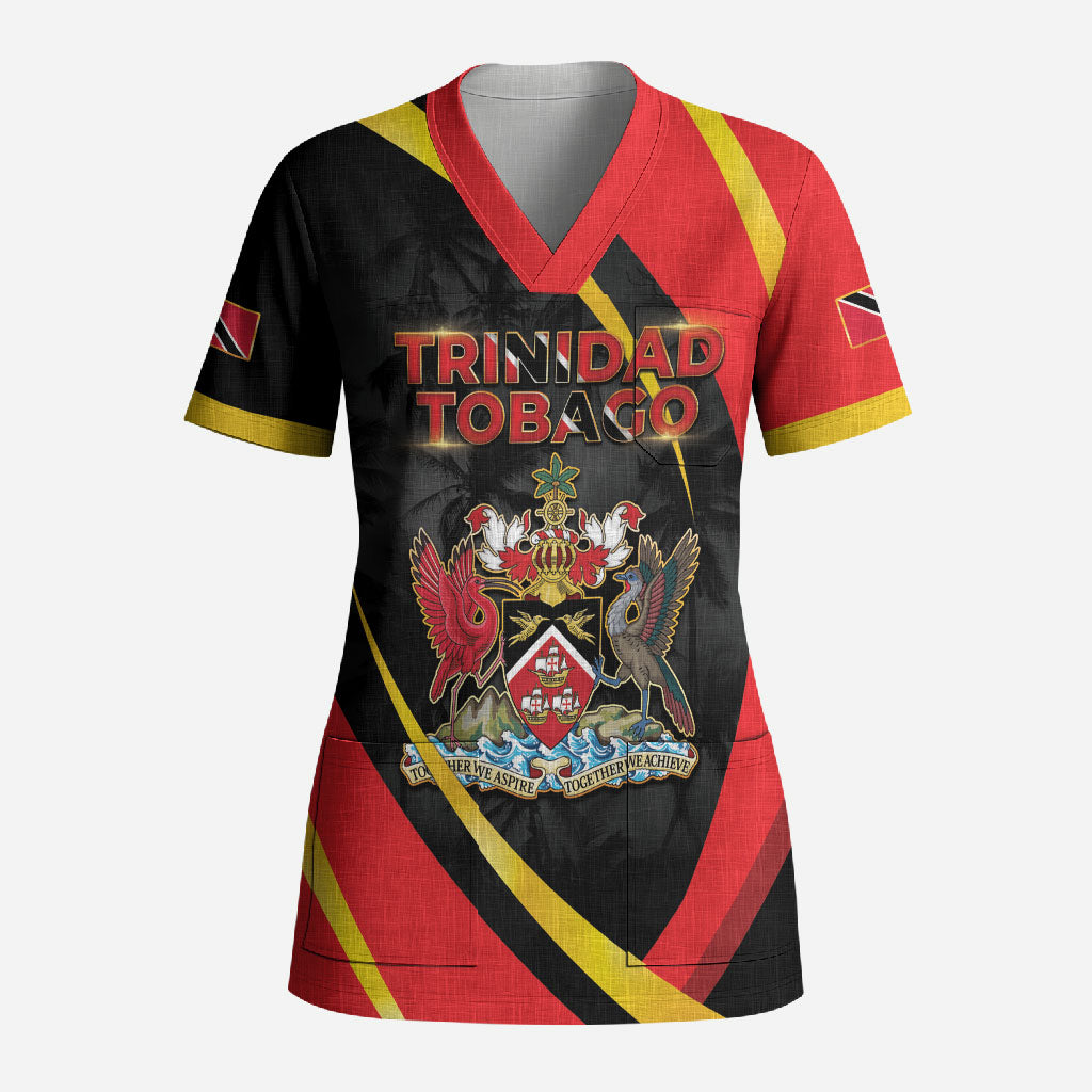Trinidad And Tobago Independence Day Scrub Top Two Islands One Nation Endless Pride