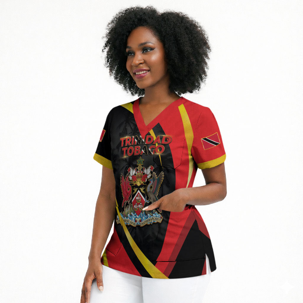 Trinidad And Tobago Independence Day Scrub Top Two Islands One Nation Endless Pride