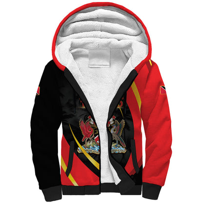 Trinidad And Tobago Independence Day Sherpa Hoodie Two Islands One Nation Endless Pride