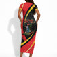 Trinidad And Tobago Independence Day Short Sleeve Bodycon Dress Two Islands One Nation Endless Pride