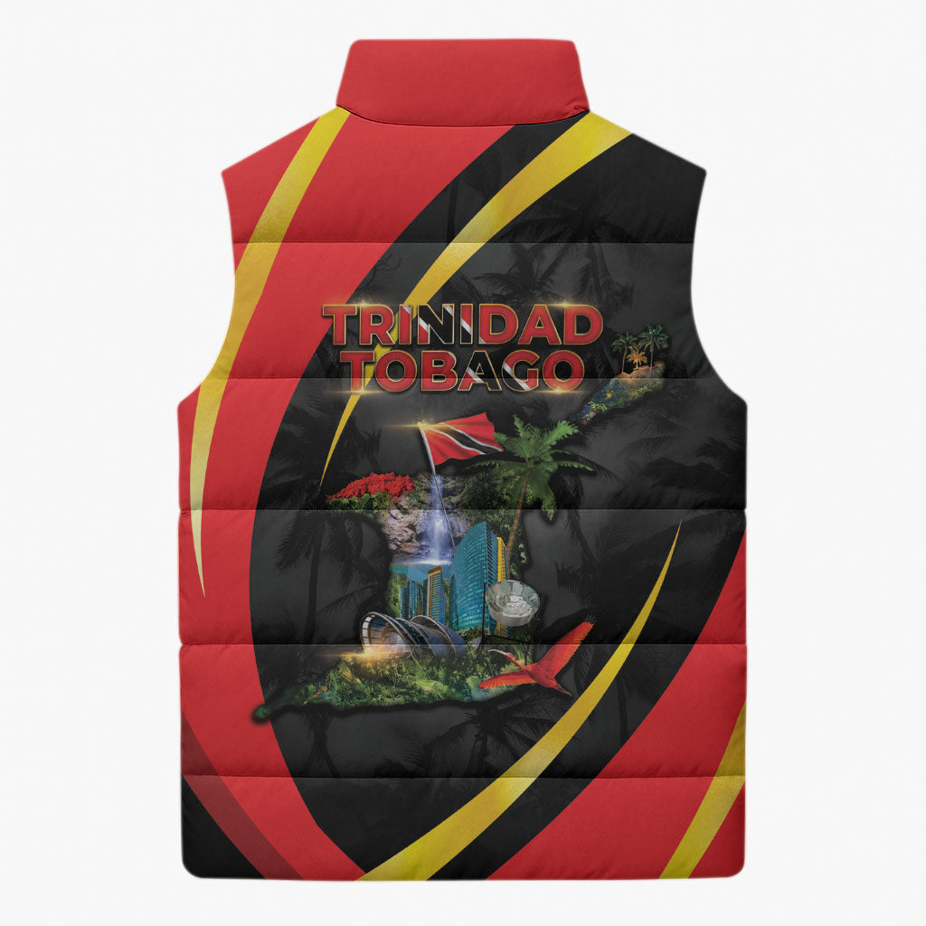 Trinidad And Tobago Independence Day Sleeveless Puffer Jacket Two Islands One Nation Endless Pride