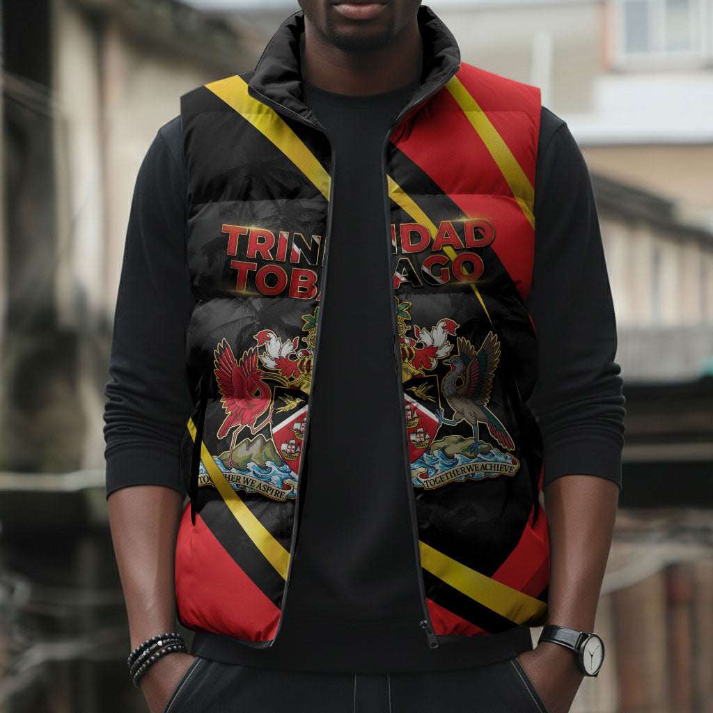 Trinidad And Tobago Independence Day Sleeveless Puffer Jacket Two Islands One Nation Endless Pride