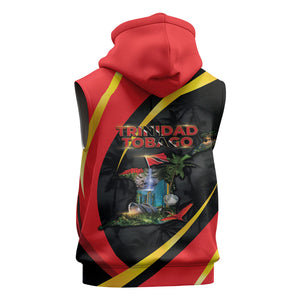 Trinidad And Tobago Independence Day Sleeveless Zip Hoodie Two Islands One Nation Endless Pride