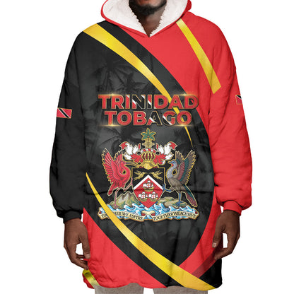 Trinidad And Tobago Independence Day Wearable Blanket Hoodie Two Islands One Nation Endless Pride