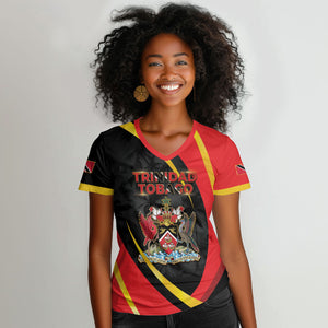 Trinidad And Tobago Independence Day Women V-Neck T-Shirt Two Islands One Nation Endless Pride