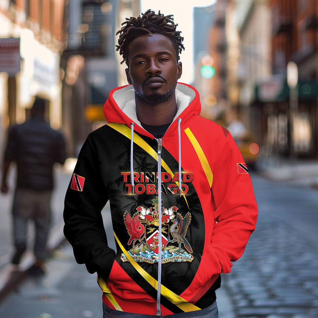 Trinidad And Tobago Independence Day Zip Hoodie Two Islands One Nation Endless Pride