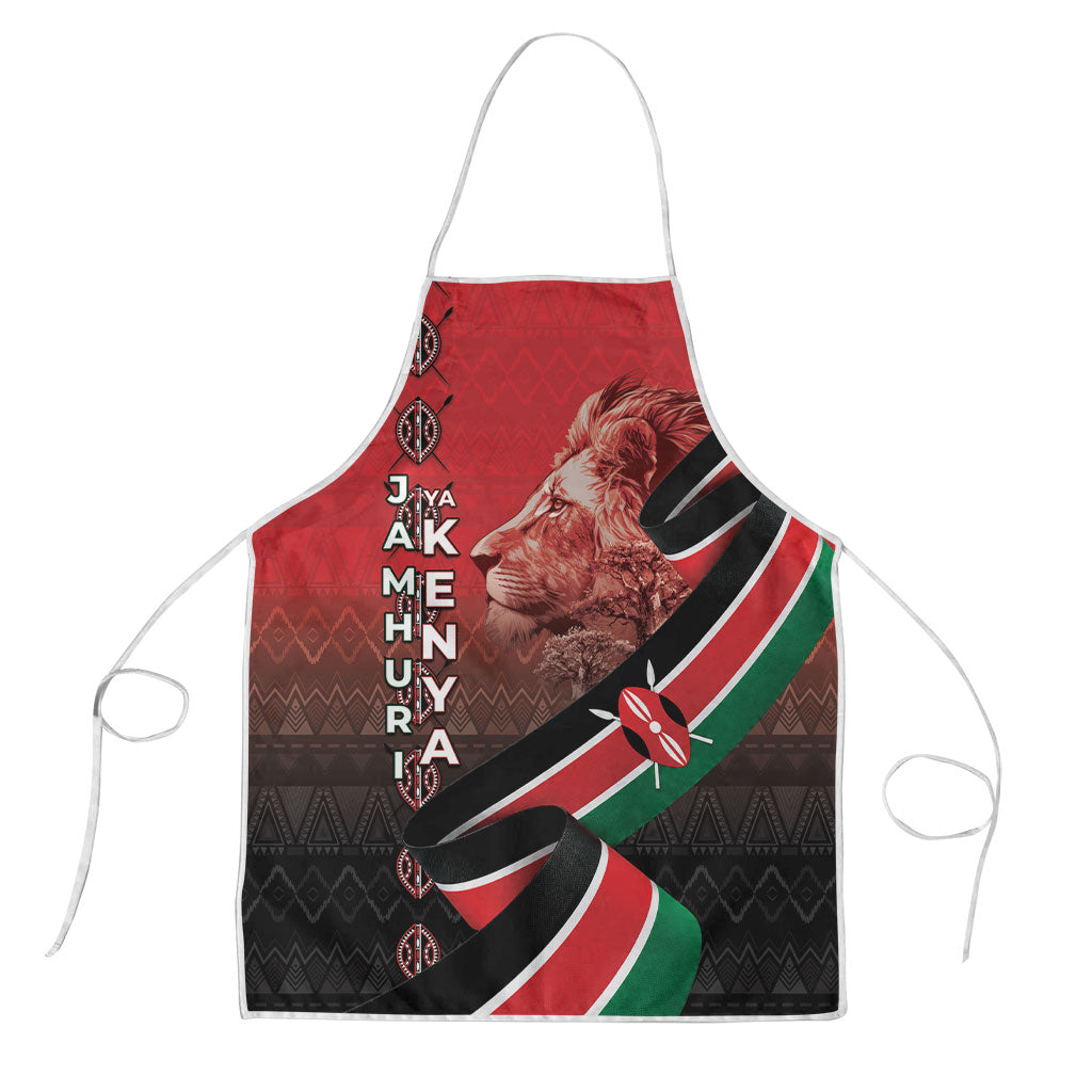 Jamhuri Ya Kenya Apron Patriotic Lion With Flag