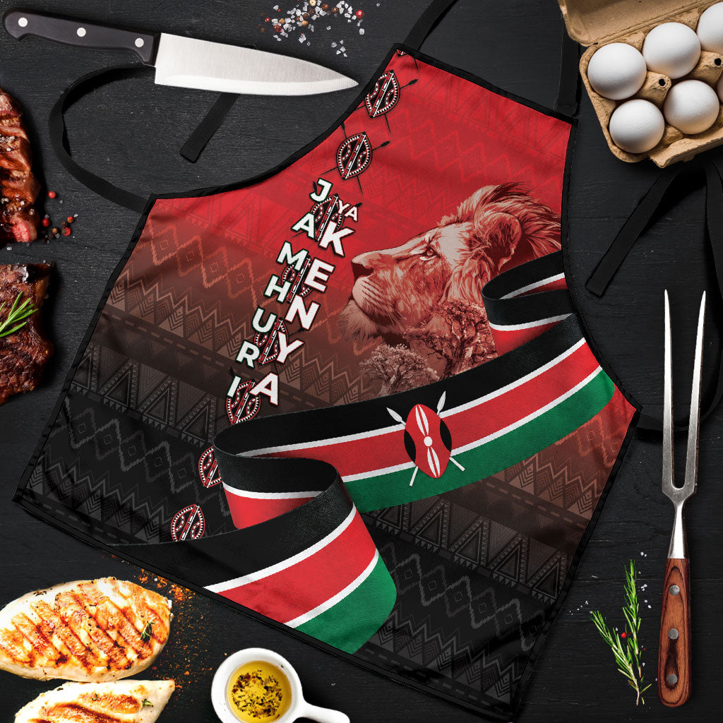 Jamhuri Ya Kenya Apron Patriotic Lion With Flag