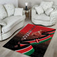 Jamhuri Ya Kenya Area Rug Patriotic Lion With Flag