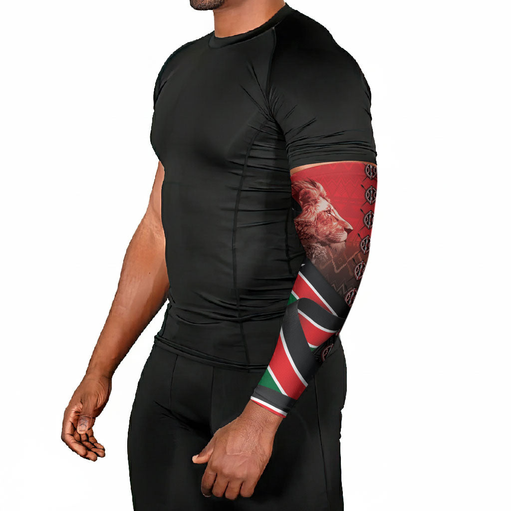 Jamhuri Ya Kenya Arm Sleeves Patriotic Lion With Flag
